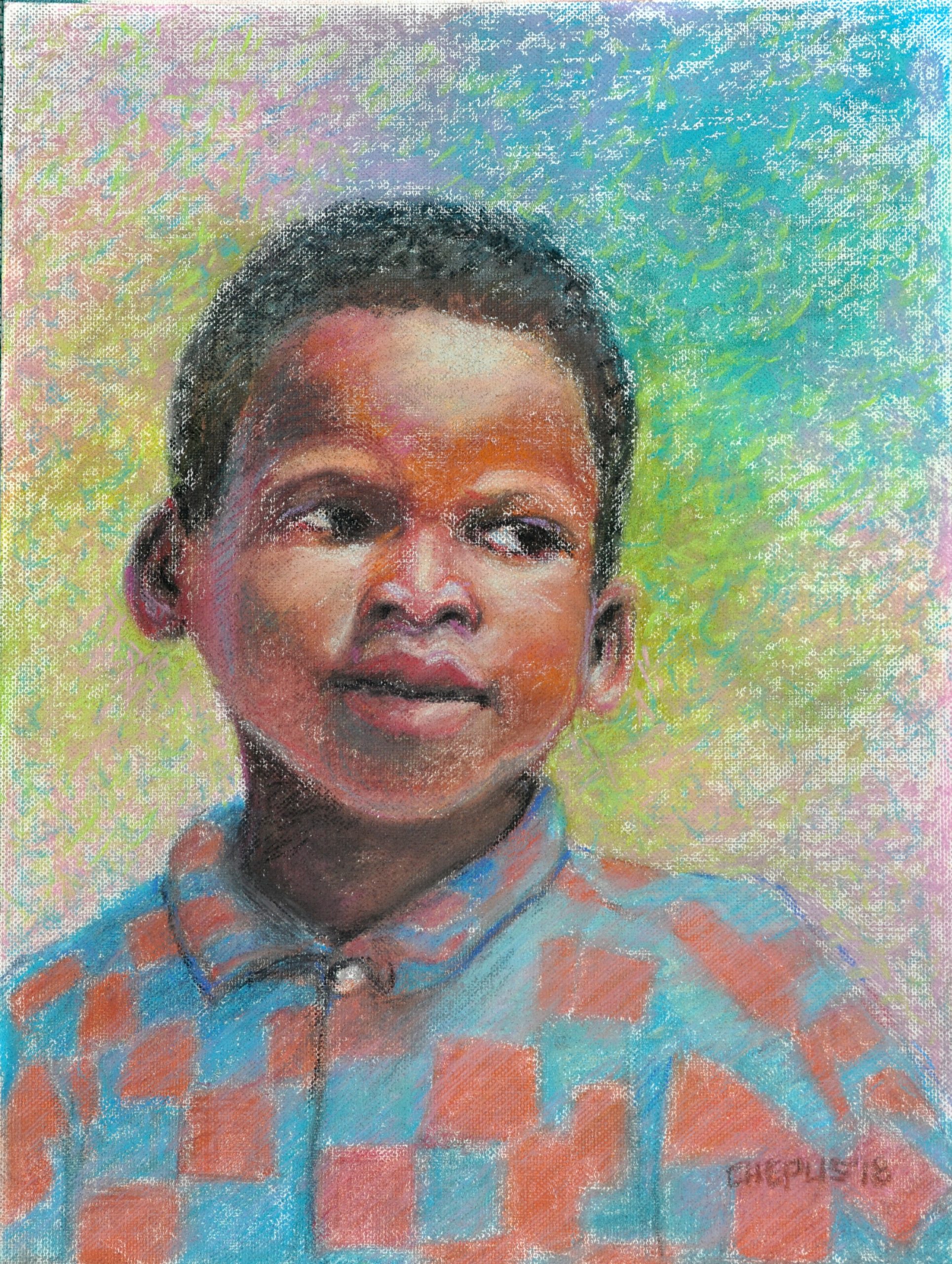 Black Boy pastel 16x12