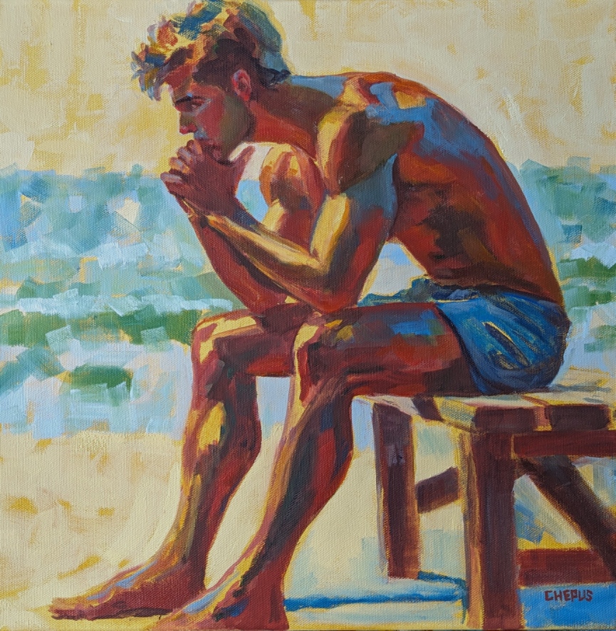 Contemplation on a Quiet Afternoon oil 16x16 Sold
