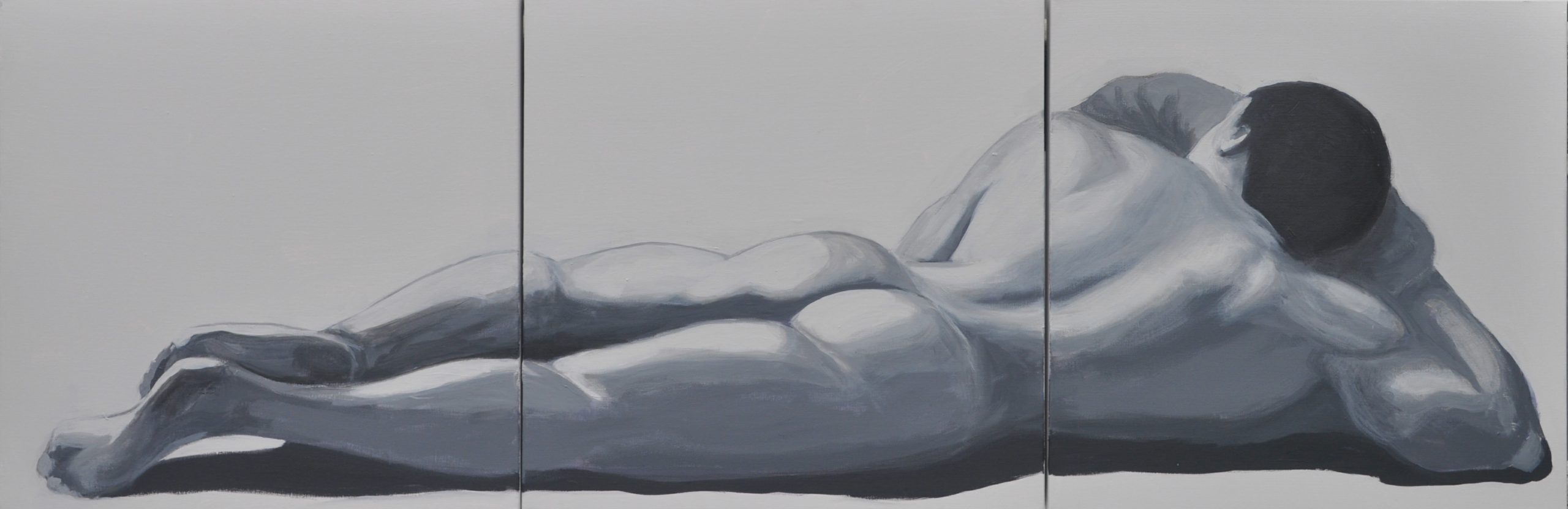 Male Figure Triptych 3 acrylics 20x60 $4000