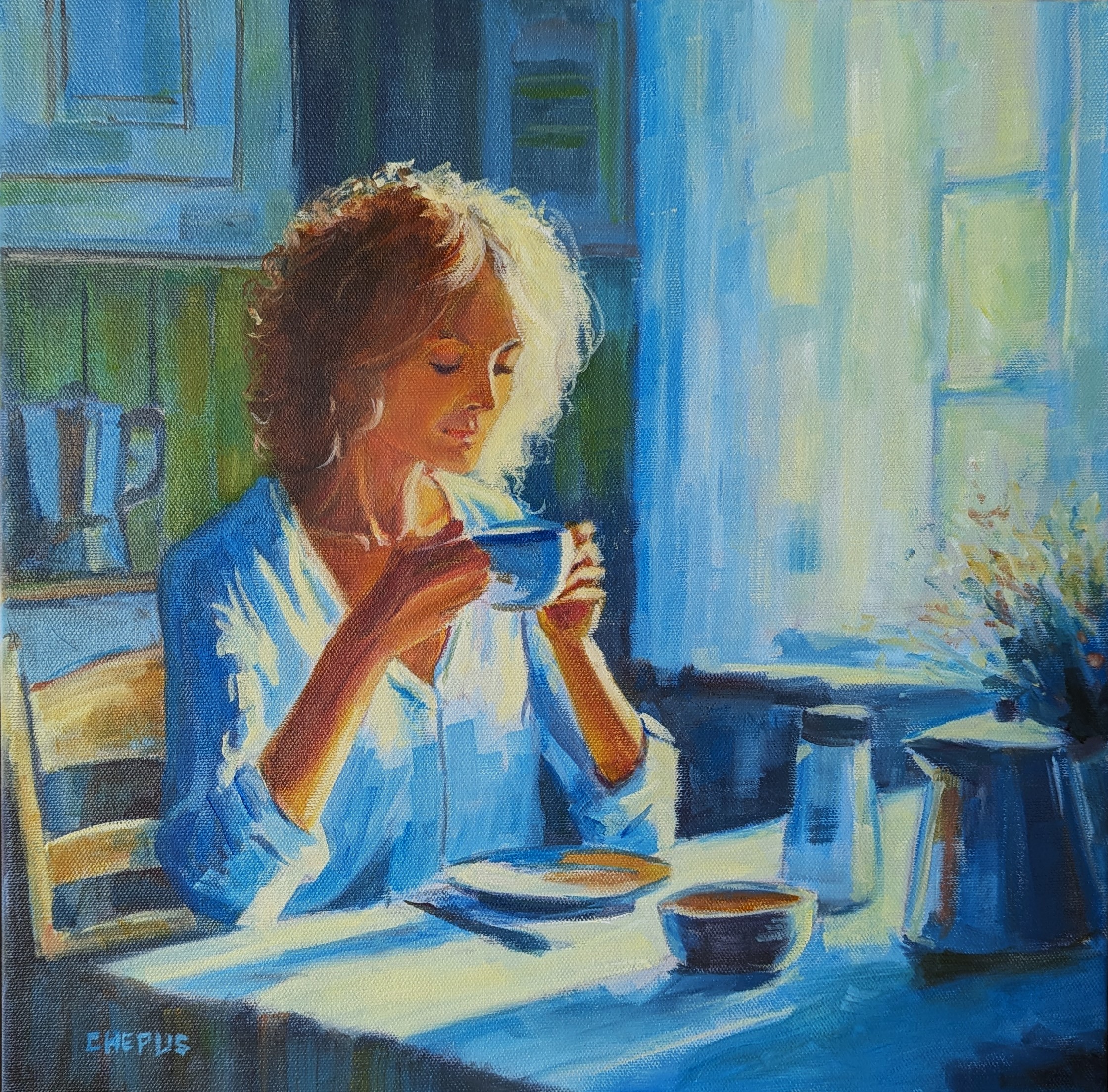 Morning Reverie oil 16x16 $1600