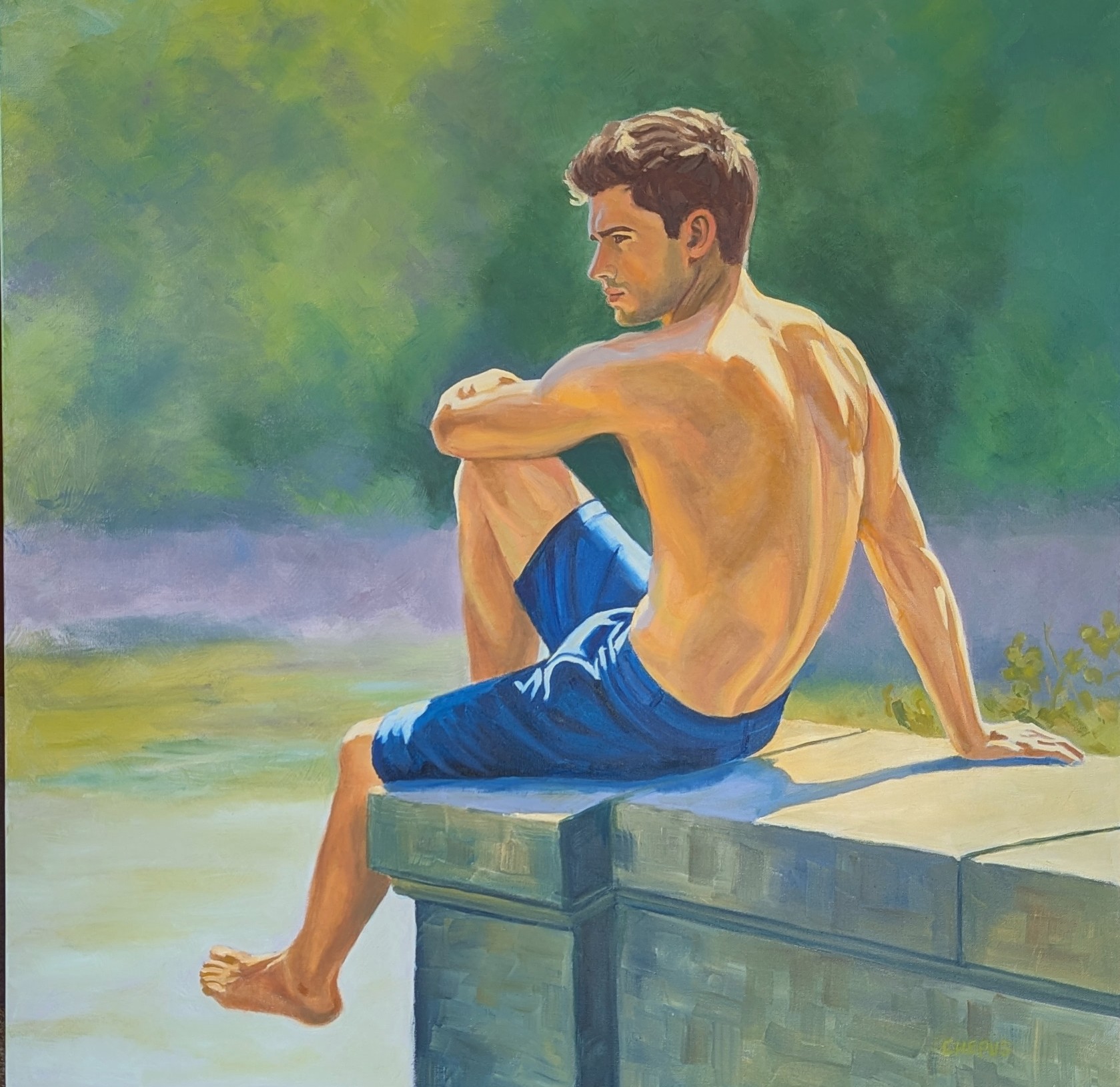 Ledge of Thought oil 36x36 Sold